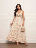 Vestido Longo Feminino Estampado – Tecido Duna