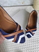 Sapatilha Sapato bico fino Tiras Elegantes